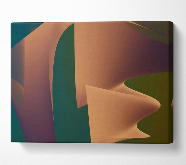  A Canvas Print of Copper Abstract Flow Canvas Art