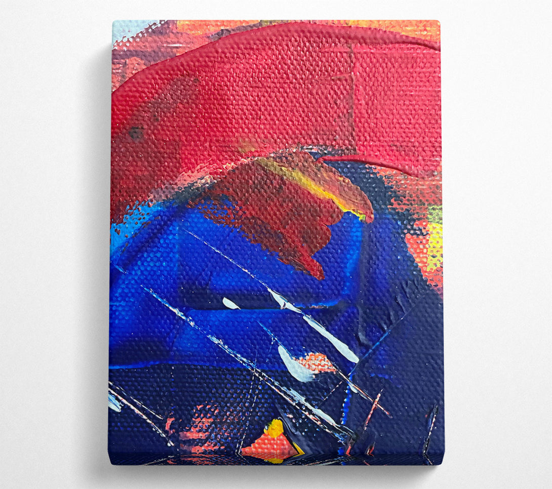  A Canvas Print of Crimson Abstract Dance Canvas Art