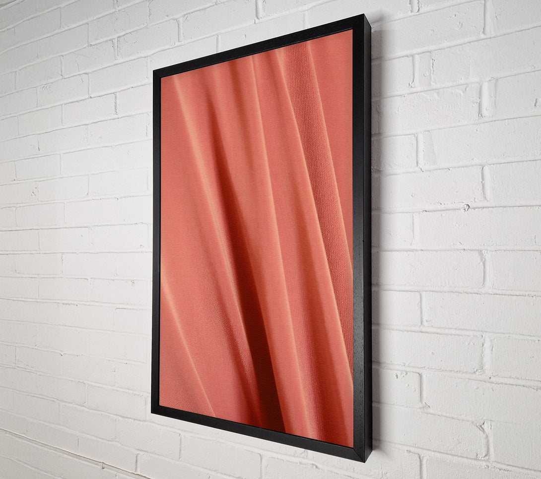  A Canvas Print of Coral Fabric Drapes Canvas Art