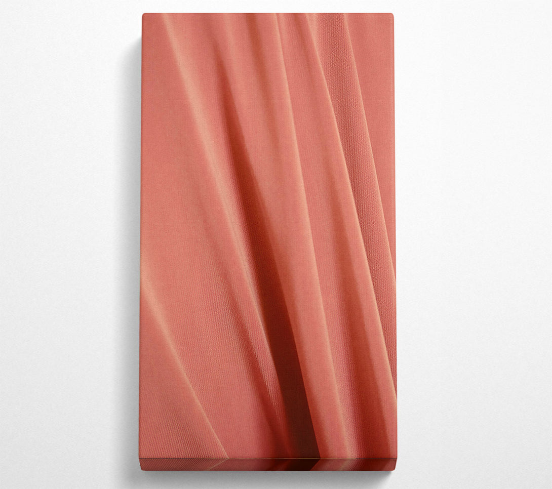  A Canvas Print of Coral Fabric Drapes Canvas Art