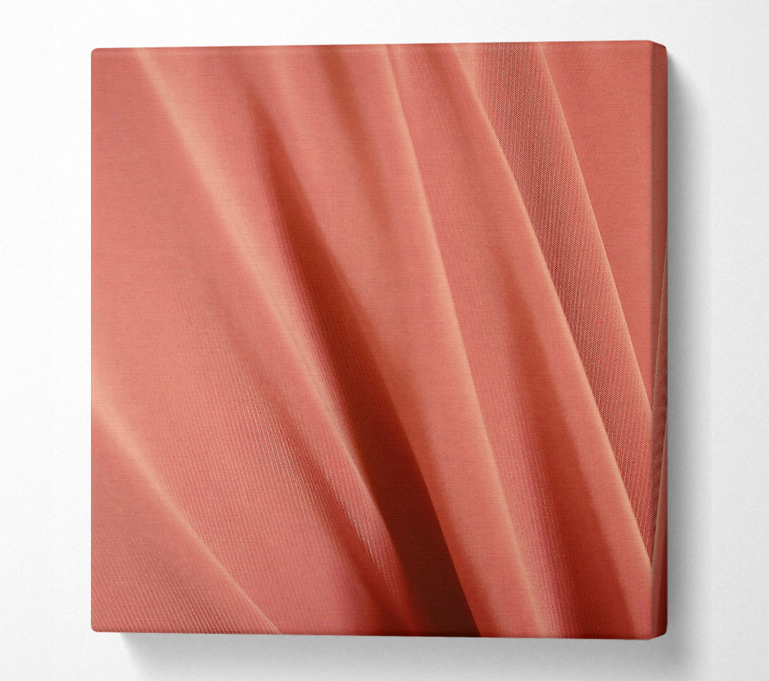  A Canvas Print of Coral Fabric Drapes Canvas Art