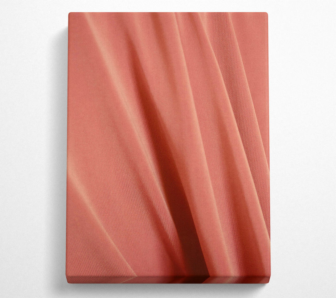  A Canvas Print of Coral Fabric Drapes Canvas Art