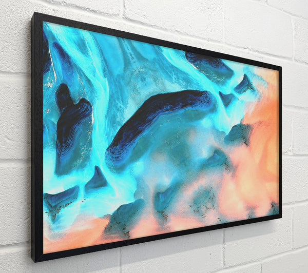 Turquoise Abstract Flow