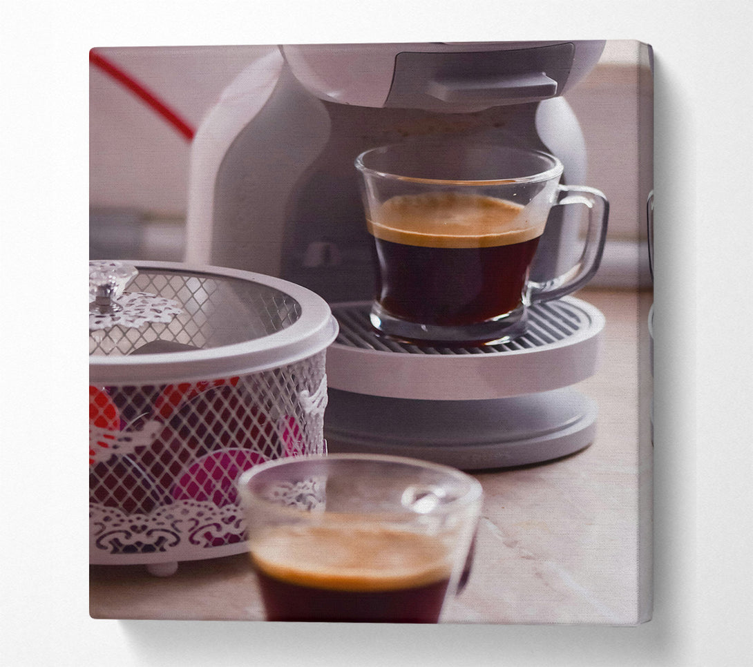  A Canvas Print of Brown Coffee Ritual Canvas Art