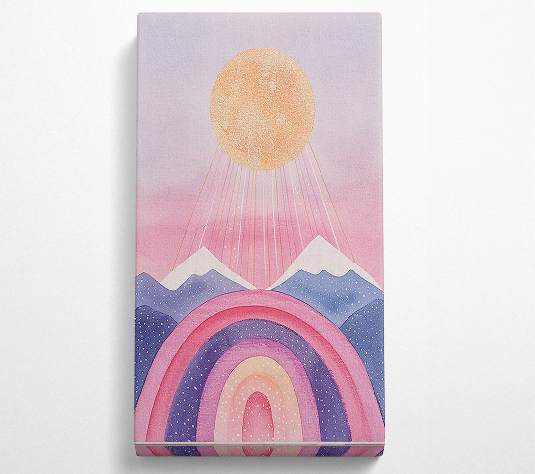  A Canvas Print of Pink Mountains Sunrise Canvas Wall Art