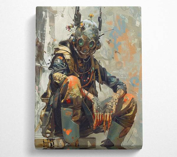  A Canvas Print of Orange Urban Warrior Canvas Art