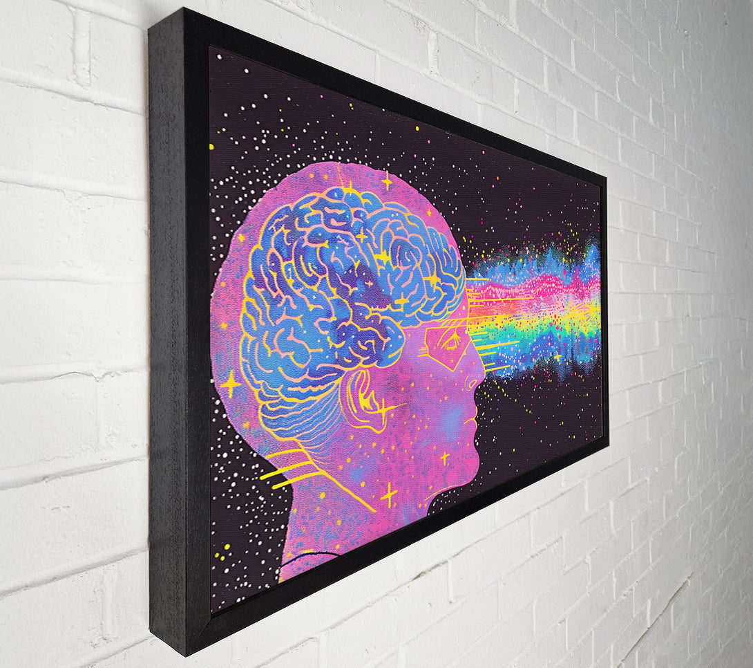  A Canvas Print of Pink Cosmic Brainwave Canvas Wall Art