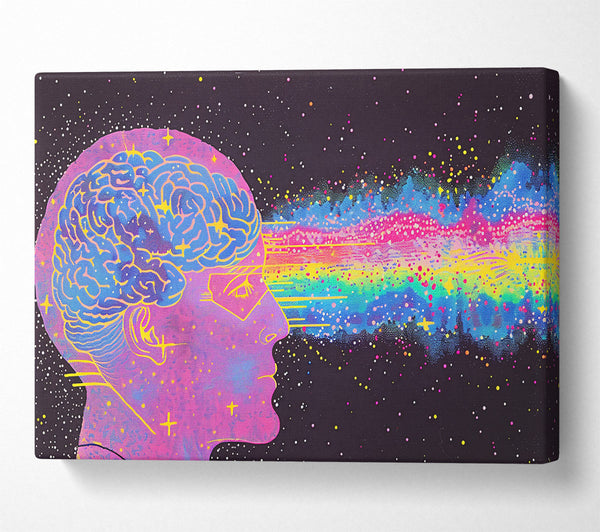  A Canvas Print of Pink Cosmic Brainwave Canvas Wall Art