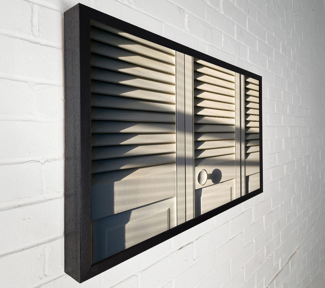  A Canvas Print of White Slats And Shadows Canvas Art