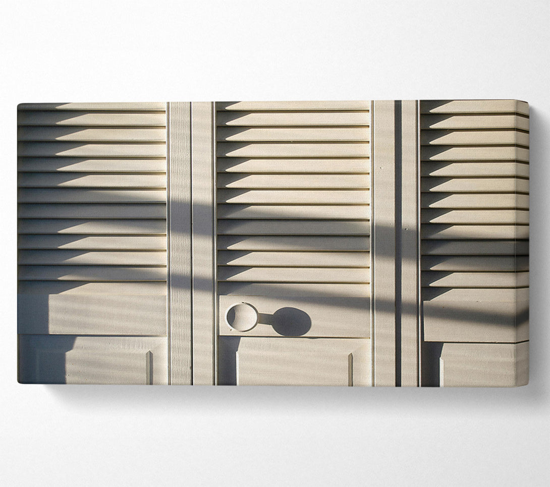  A Canvas Print of White Slats And Shadows Canvas Art