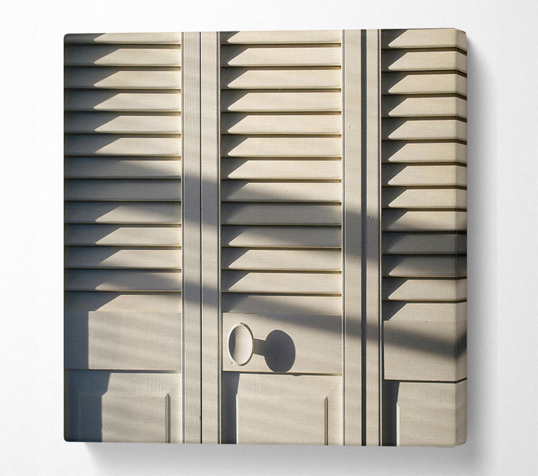  A Canvas Print of White Slats And Shadows Canvas Art