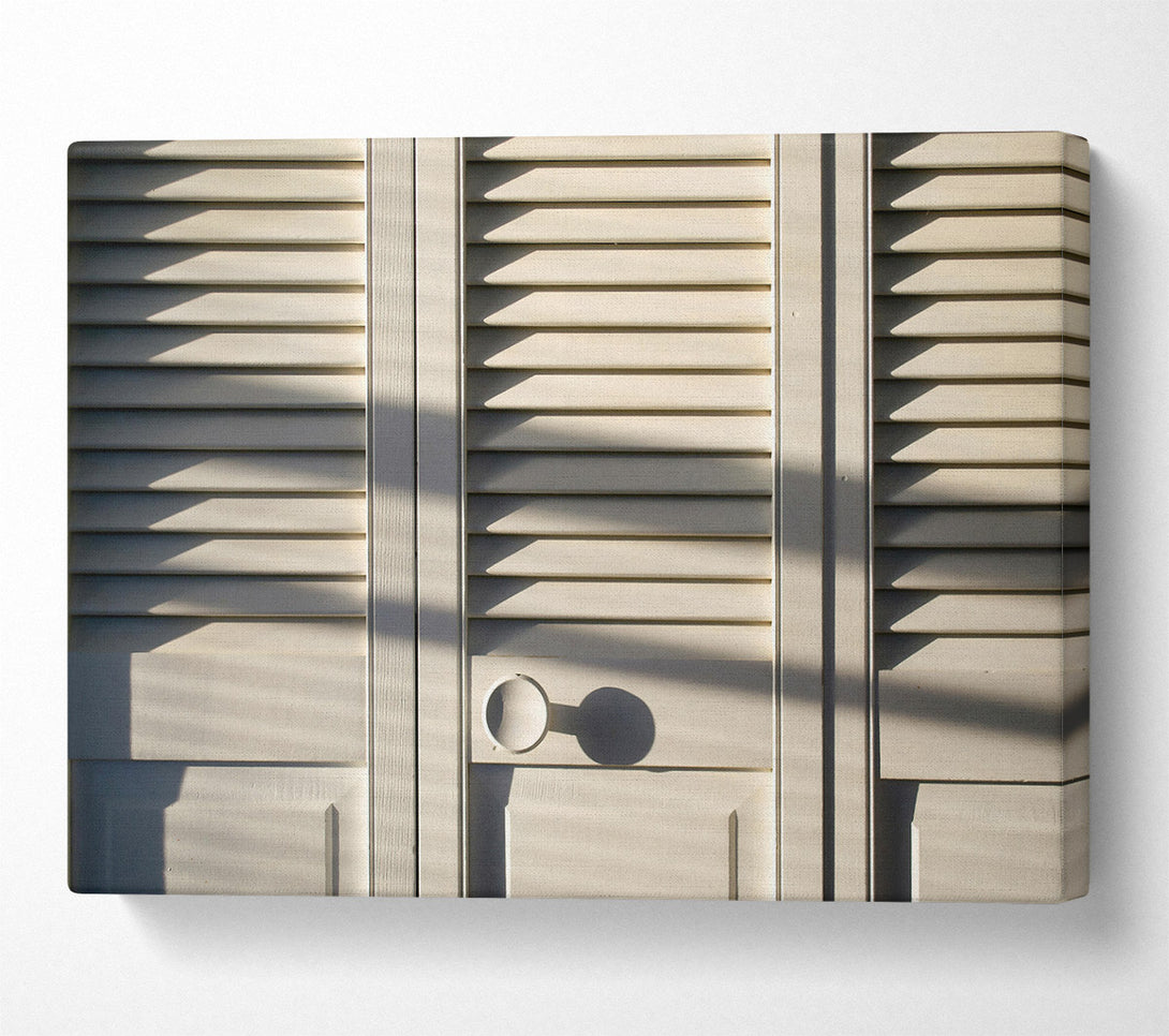  A Canvas Print of White Slats And Shadows Canvas Art