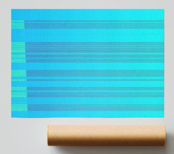 Aqua Stripe Dreams Giclee Print