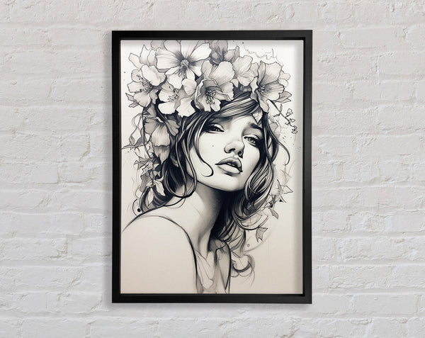 Young Lady Portrait Framed Print