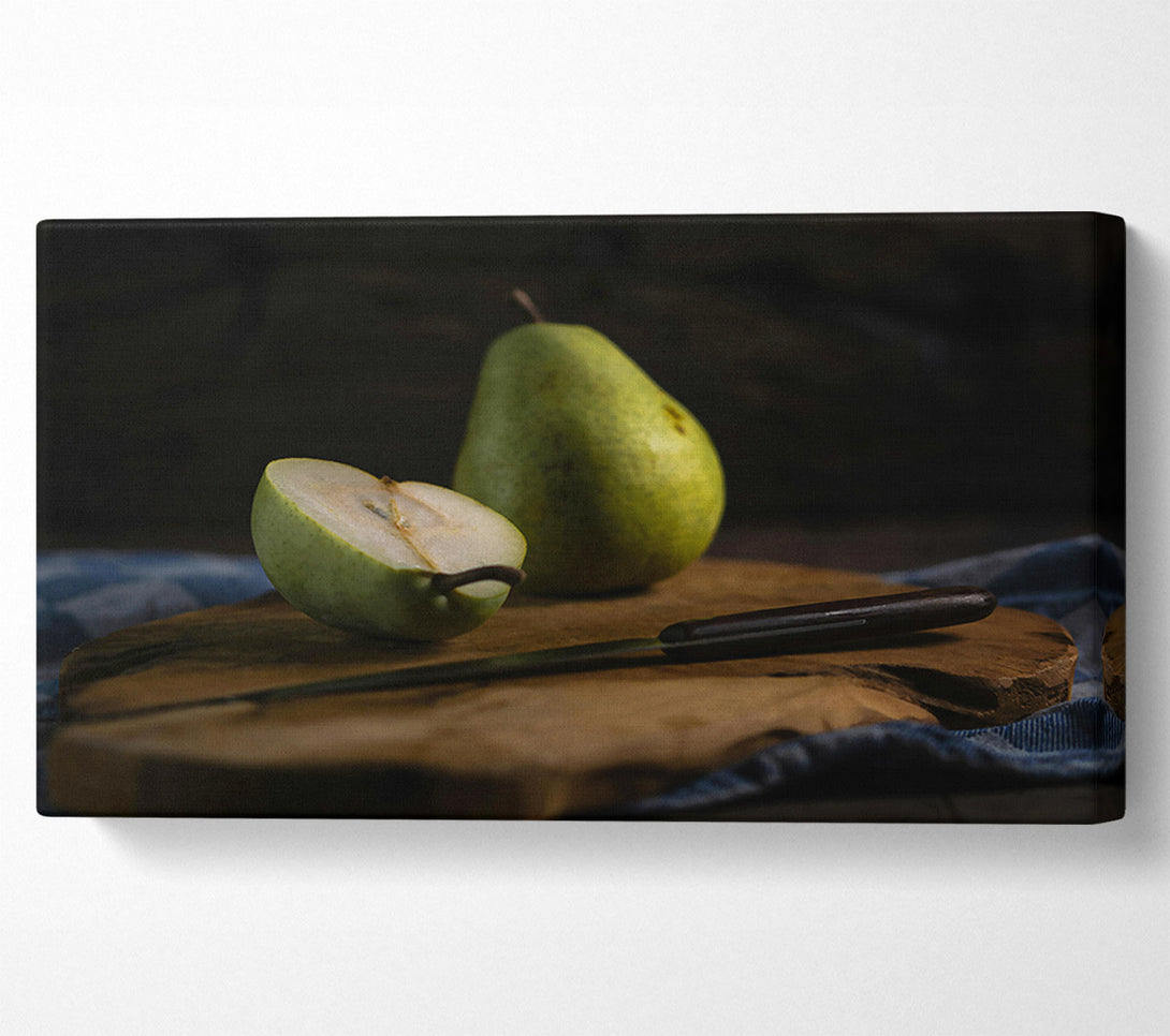  A Canvas Print of Green Pear Still Life Canvas Art