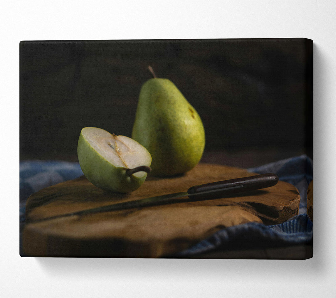 A Canvas Print of Green Pear Still Life Canvas Art