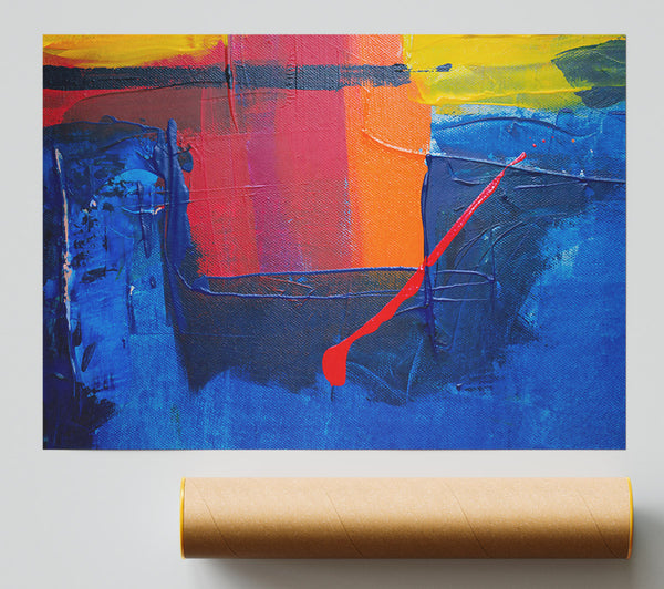Blue Canvas Symphony Poster