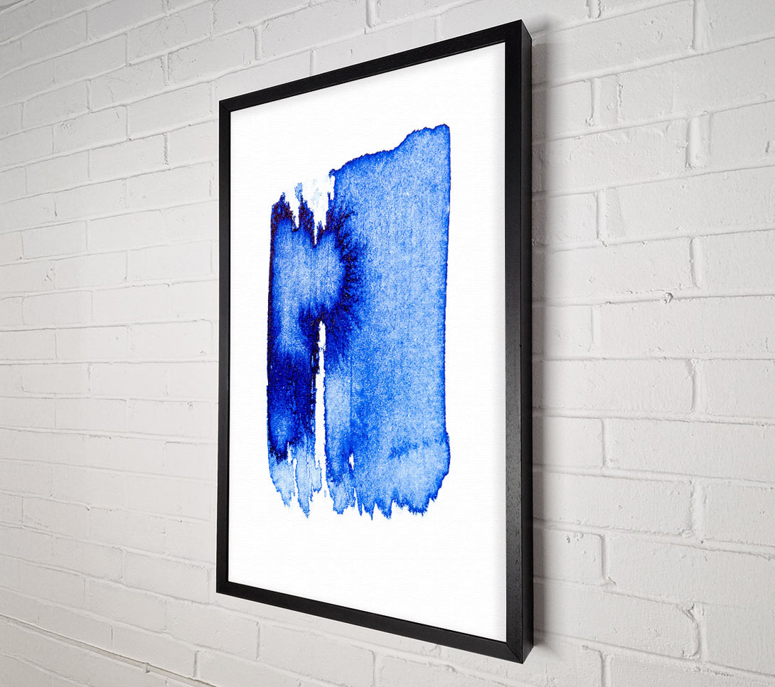  A Canvas Print of Azure Ink Stroke Canvas Wall Art