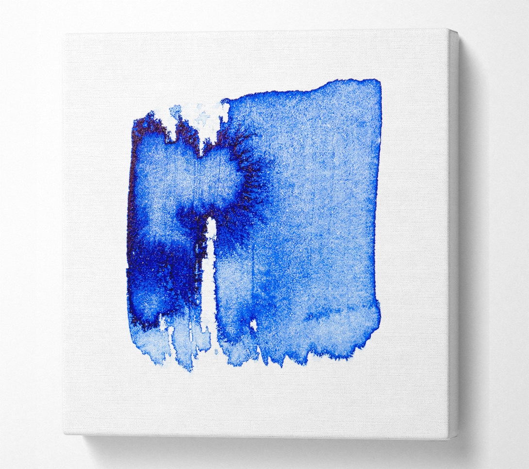  A Canvas Print of Azure Ink Stroke Canvas Wall Art