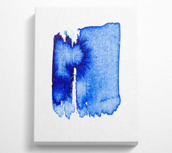  A Canvas Print of Azure Ink Stroke Canvas Wall Art