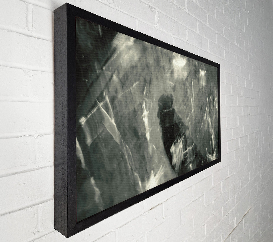  A Canvas Print of Silver Foggy Figure Canvas Wall Art