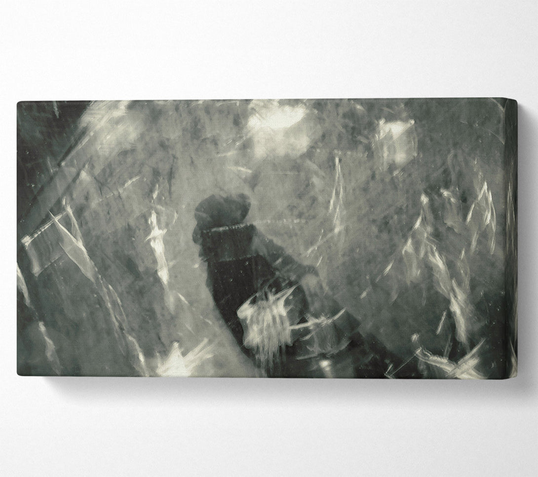  A Canvas Print of Silver Foggy Figure Canvas Wall Art