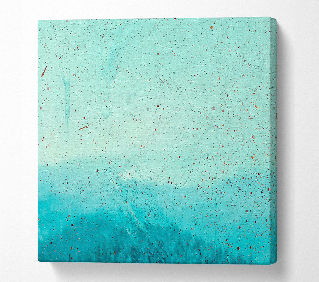  A Canvas Print of Aqua Specks Of Time Canvas Print