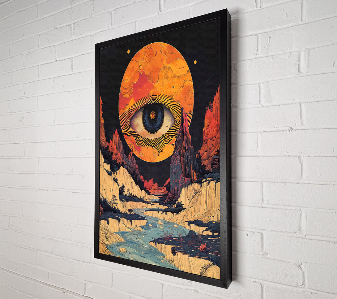  A Canvas Print of Orange Eye Of The World Canvas Wall Art