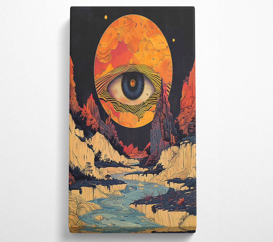  A Canvas Print of Orange Eye Of The World Canvas Wall Art