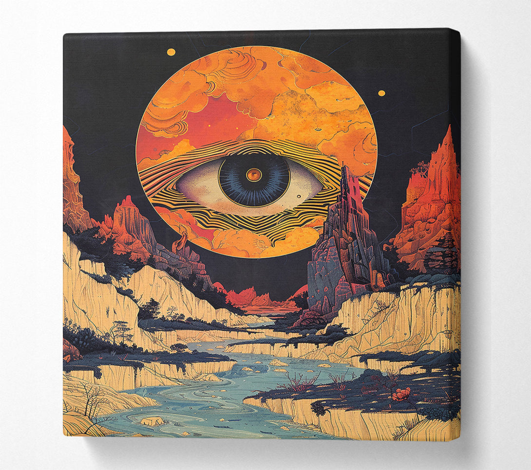  A Canvas Print of Orange Eye Of The World Canvas Wall Art