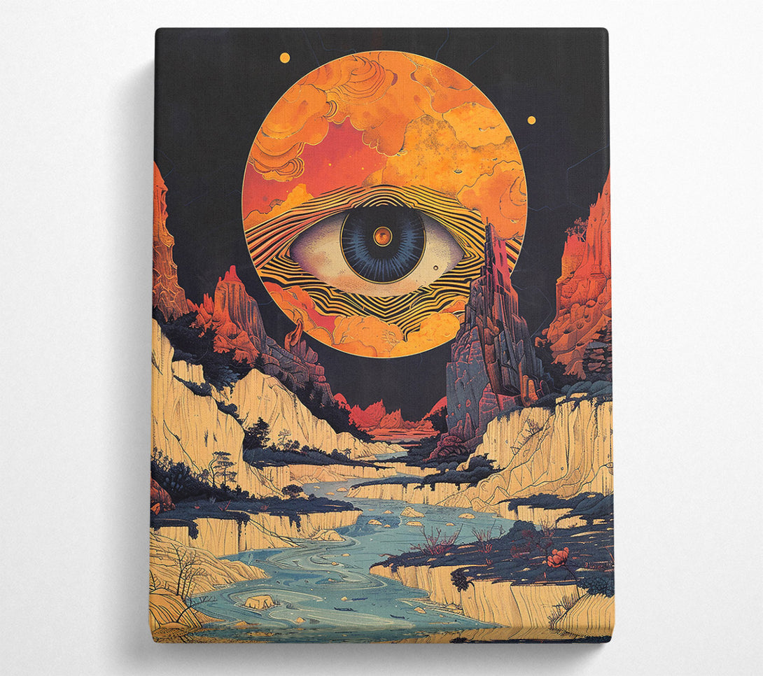  A Canvas Print of Orange Eye Of The World Canvas Wall Art