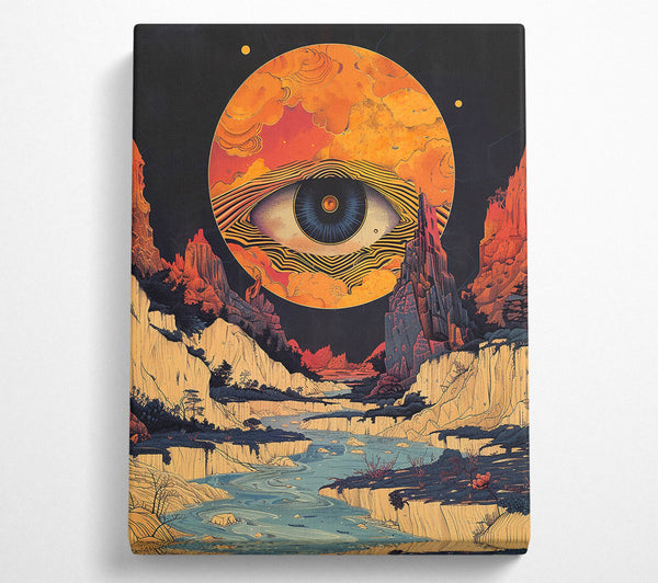  A Canvas Print of Orange Eye Of The World Canvas Wall Art