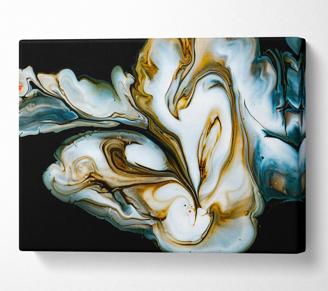  A Canvas Print of Golden Swirling Dreams Canvas Print