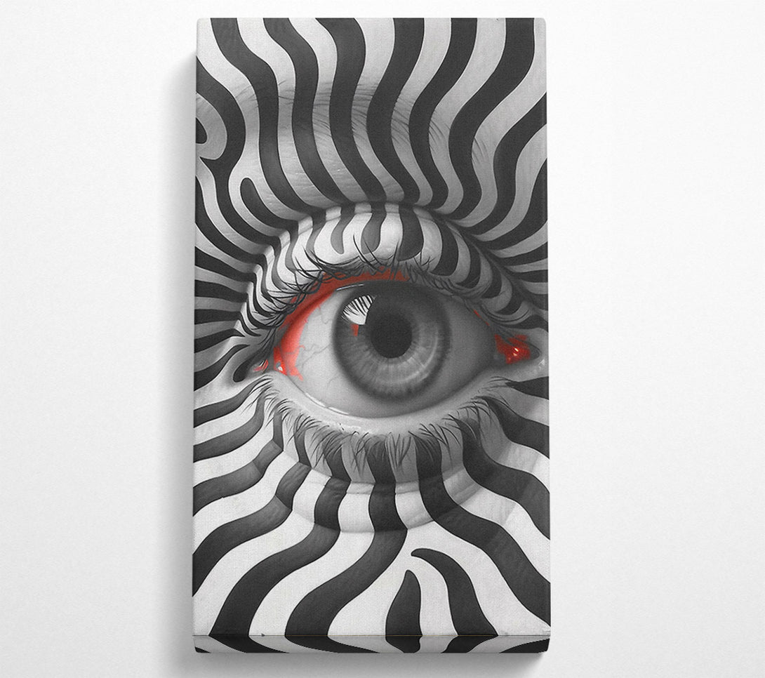  A Canvas Print of Zebra Stripes Eye Canvas Print