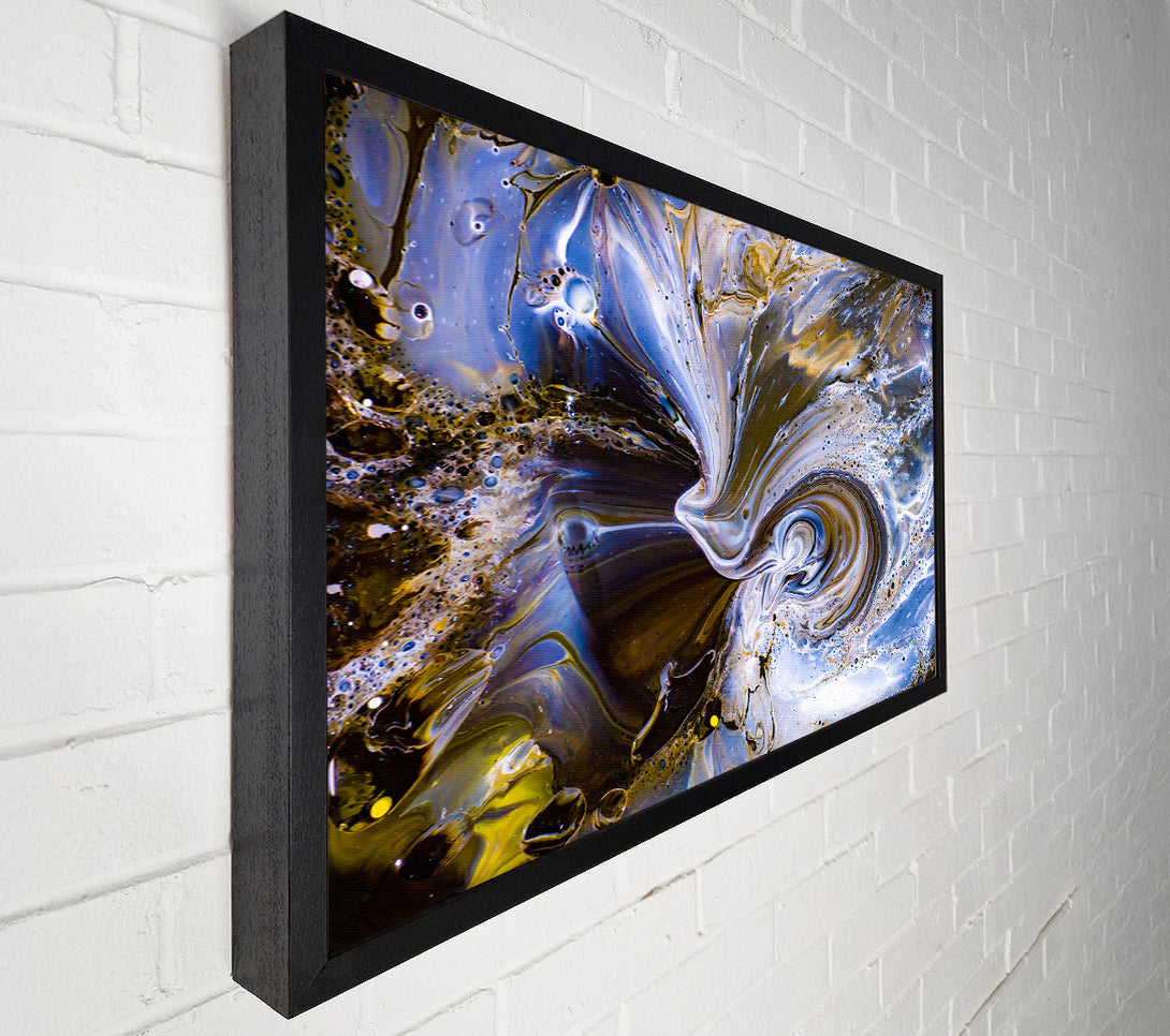  A Canvas Print of Golden Swirling Vortex Canvas Wall Art