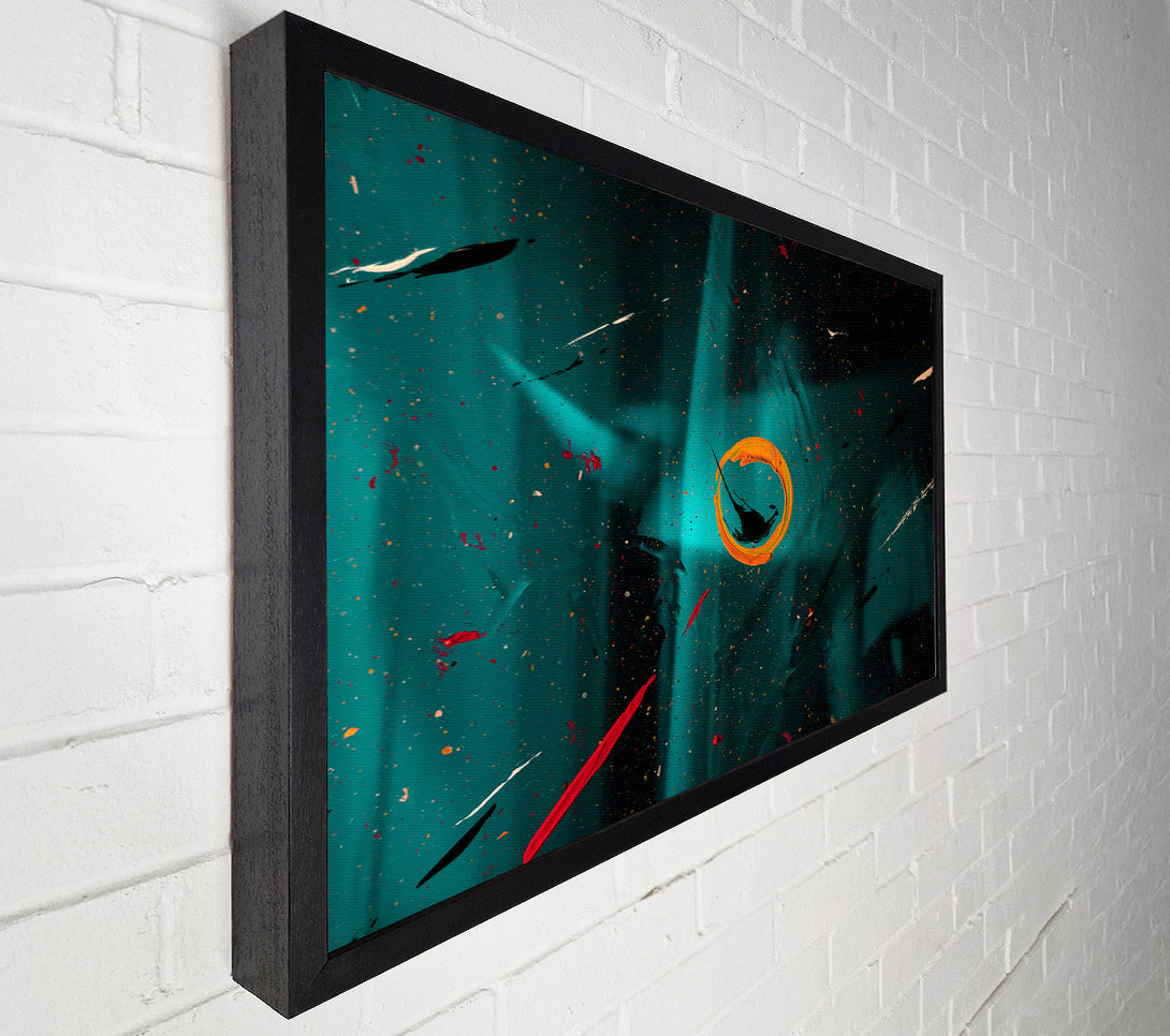  A Canvas Print of Teal Ring Of Light Canvas Art