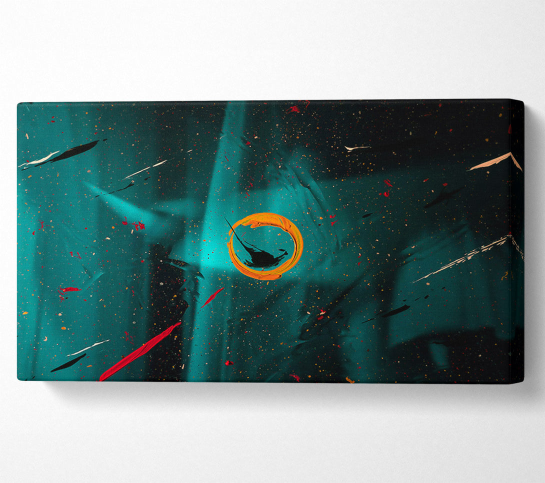  A Canvas Print of Teal Ring Of Light Canvas Art