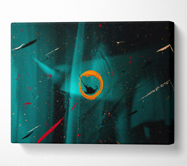 A Canvas Print of Teal Ring Of Light Canvas Art