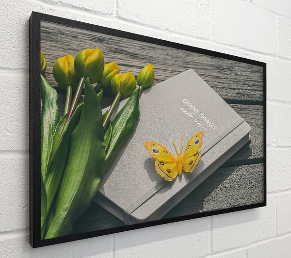 Yellow Butterfly And Book