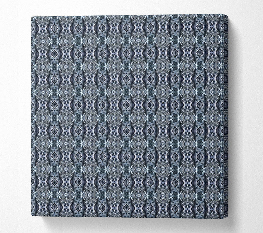  A Canvas Print of Silver Geometric Mosaic Canvas Print