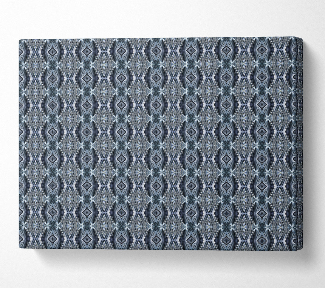  A Canvas Print of Silver Geometric Mosaic Canvas Print