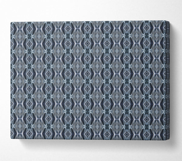  A Canvas Print of Silver Geometric Mosaic Canvas Print