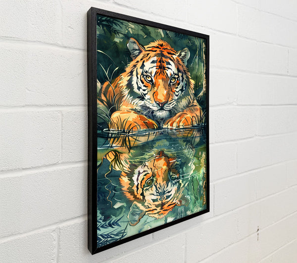 Orange Tiger Reflection