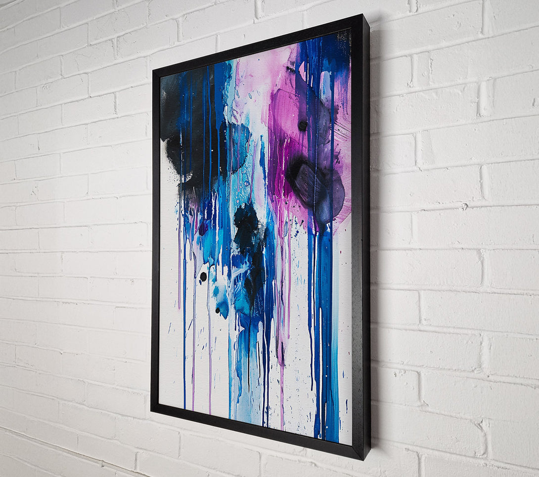  A Canvas Print of Blue And Pink Drips Canvas Art