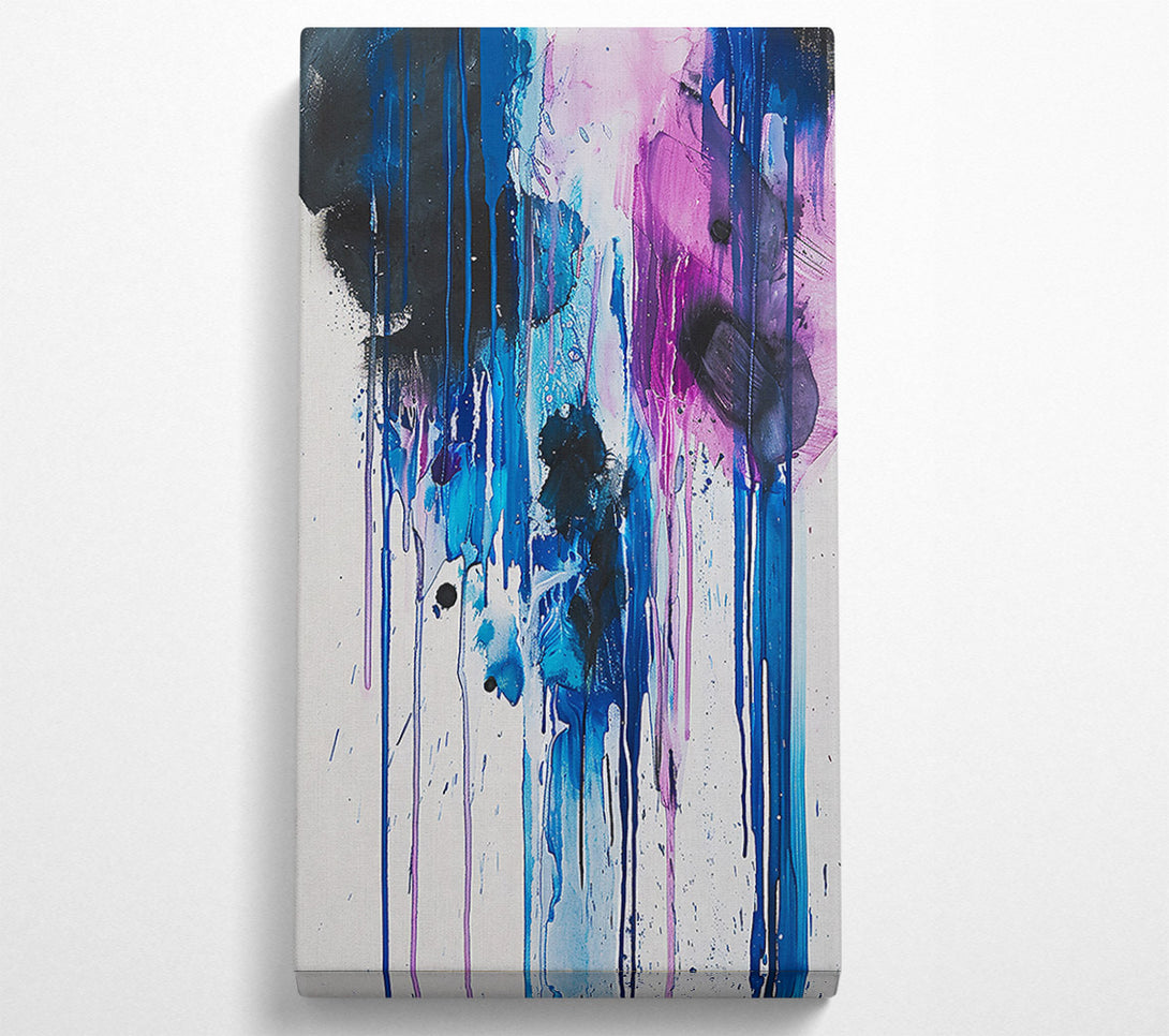  A Canvas Print of Blue And Pink Drips Canvas Art