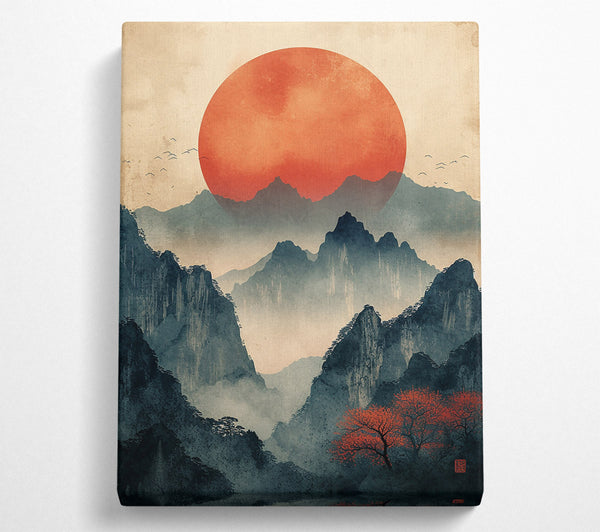  A Canvas Print of Crimson Mountain Dreams Canvas Wall Art