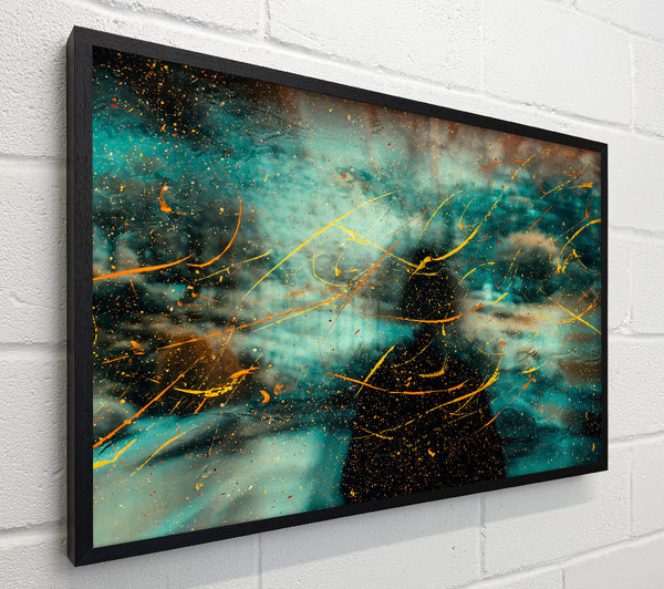 Teal And Gold Splatter