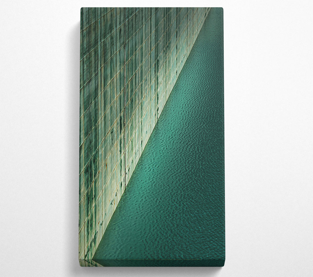  A Canvas Print of Teal Water'S Edge Canvas Print