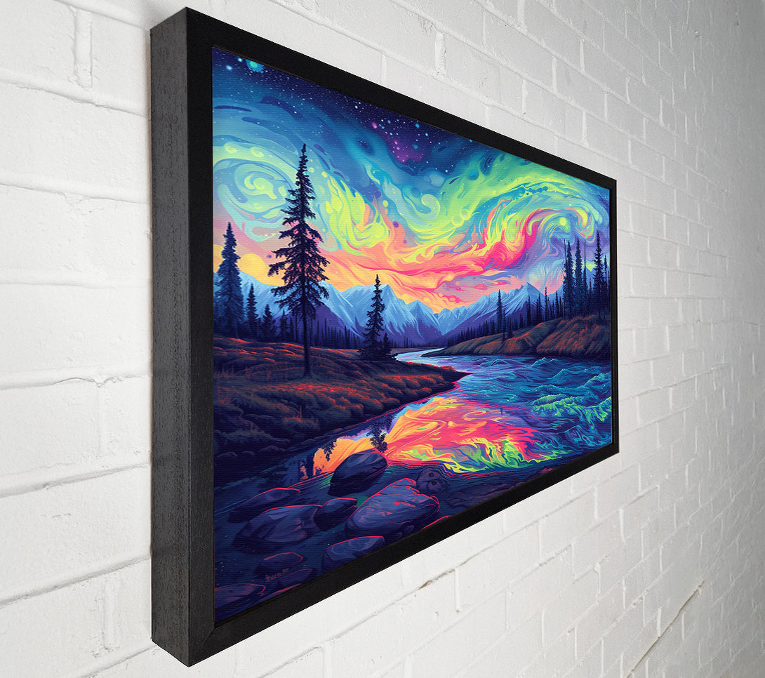  A Canvas Print of Neon River Dreams Canvas Art
