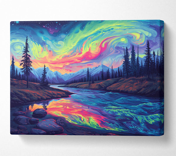  A Canvas Print of Neon River Dreams Canvas Art